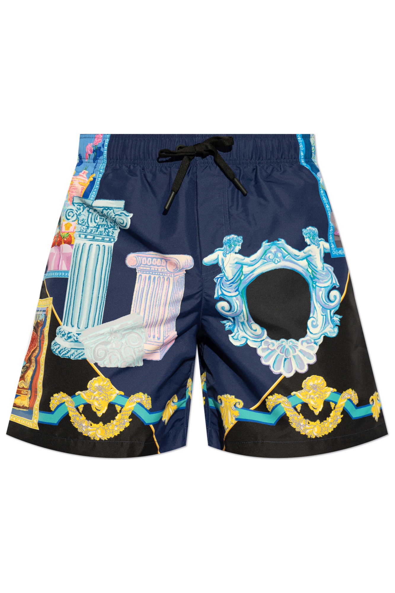 【関税＆送料込み】Versace BouclAC Tweed Shorts VERSACE- NWT 2022 White Cotton Logo Shorts, Size XS | eBay